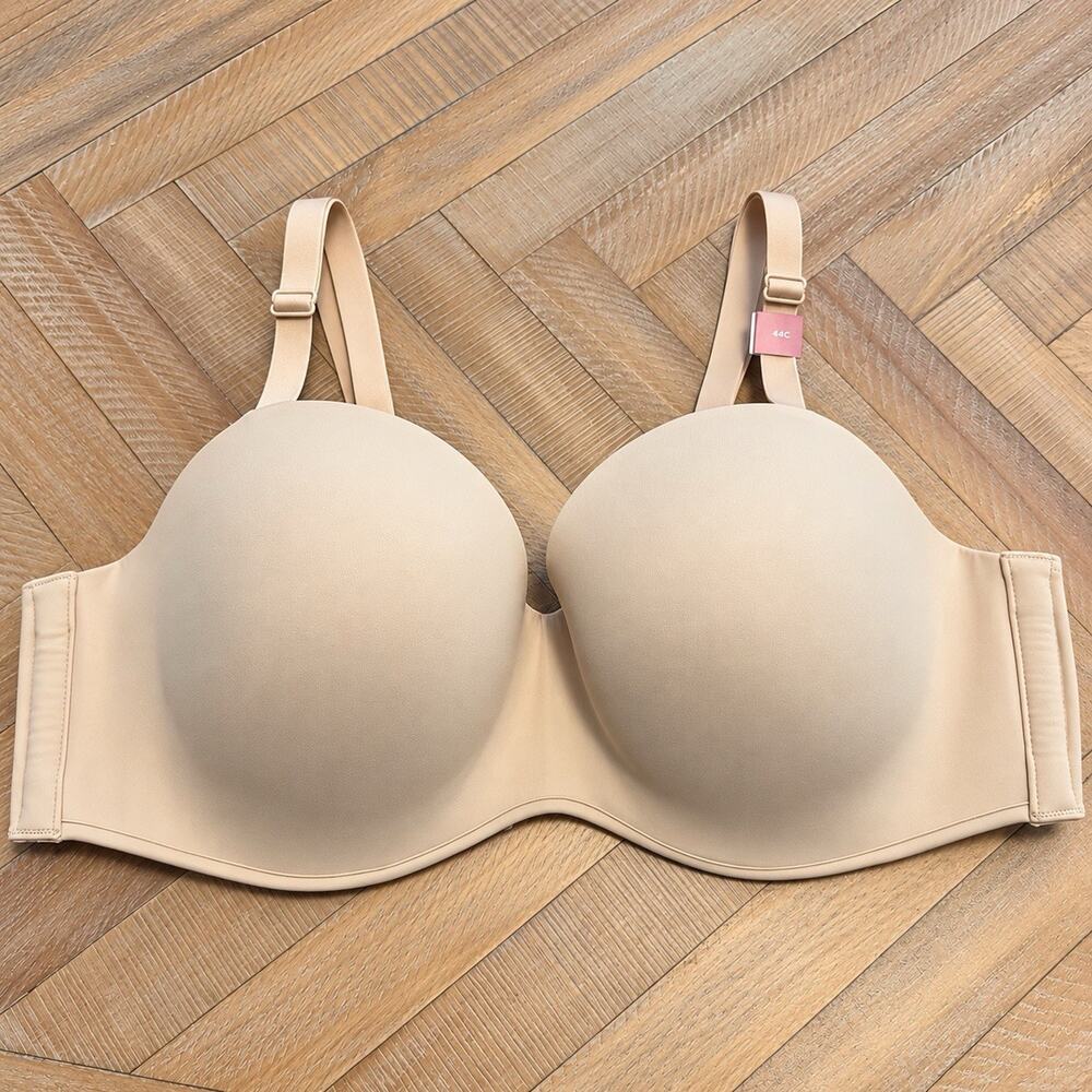 NEW Cacique Comfort Bliss Strapless Bra Size 44C Nude Lightly Lined Multi-Way
